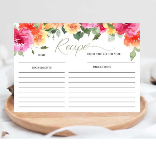 Roze oranje pinda's vrijgezellenfeest recept card informatiekaartje