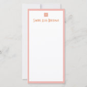 Roze & Oranje Raster Bedankkaart (Achterkant)
