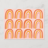 Roze Oranje regenboogpatronen Briefkaart (Voorkant)