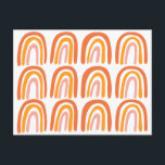 Roze Oranje regenboogpatronen Briefkaart<br><div class="desc">Voeg uw eigen tekst aan de voor en de rug toe,  of verander de kleuren. Kijk eens naar mijn winkel voor meer!</div>