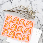 Roze Oranje regenboogpatronen Briefkaart<br><div class="desc">Voeg uw eigen tekst aan de voor en de rug toe,  of verander de kleuren. Kijk eens naar mijn winkel voor meer!</div>
