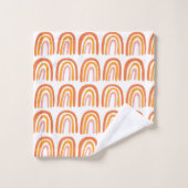Roze Oranje regenboogpatroon Bad Handdoek (Wasdoekje)