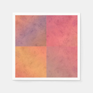 Roze Oranje Rode Pastel Waterverf Patroon Servetten