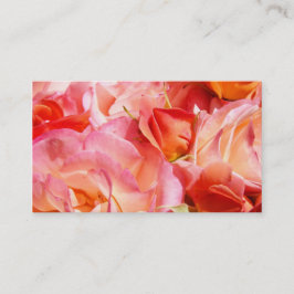 Roze Oranje Roos Bloemen Visitekaartjes Vrouwen