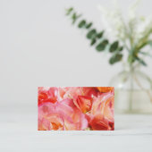 Roze Oranje Roos Bloemen Visitekaartjes Vrouwen (Staand voorkant)