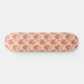 roze oranje roos bloemmotief bruiloft lente persoonlijk skateboard (Horizontaal)