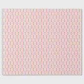 Roze & Oranje Snoep Stripe Holiday Christmas Cadeaupapier (Vlak)