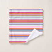 Roze oranje strepen bad handdoek (Wasdoekje)