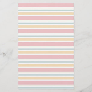Roze oranje strepen briefpapier