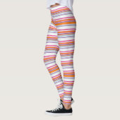 Roze oranje strepen leggings (Links)
