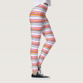 Roze oranje strepen leggings (Rechts)