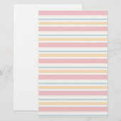 Roze oranje strepen textuur briefpapier (Voorkant / Achterkant)