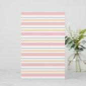 Roze oranje strepen textuur briefpapier (Staand voorkant)