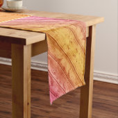 Roze Oranje Sunrise Ombre Table Runner Korte Tafelloper (Voorbeeld)