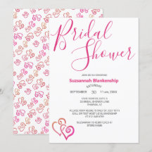 Roze Oranje verbonden harten Vrijgezellenfeest Sja