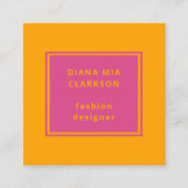 Roze Oranje Visitekaartje (Voorkant)