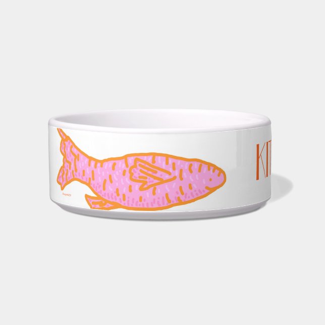 roze oranje viskat bowl voerbakje (Links)
