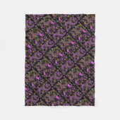 Roze oranje vlinderglitter werveling fleece deken (Voorkant)