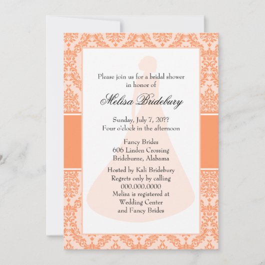 Roze Oranje Vrijgezellenfeest Kaart (Voorkant)