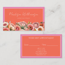 Roze Oranje Waterverf Bloemen Botanisch