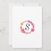 Roze Oranje Waterverf Garden Maid of Honor Invite Kaart (Achterkant)