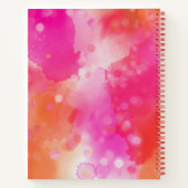 Roze Oranje Waterverf Gratitude Journal Notitieboek (Achterkant)