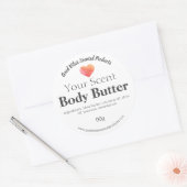 Roze Oranje Waterverf Hart Boterlabels Ronde Sticker (Envelop)