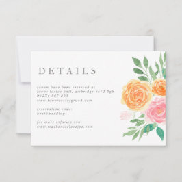 Roze & Oranje Waterverf Rozen Download Behuizing Kaart