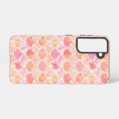 Roze oranje weegschalen samsung galaxy hoesje (Achterkant horizontaal)