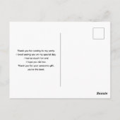 Roze, Oranje & Witte Rozen Boeket Bedankt Briefkaart (Achterkant)