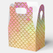 Roze & Oranje Zeemeermin Patroon Verjaardagsfeest Bedankdoosjes (Geopend)
