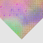 Roze & Oranje Zeemeermin Patroon Verjaardagsfeest Tissuepapier (Detail)