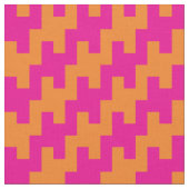 Roze Oranje ZigZag Stof (Close Up)