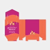 Roze & Oranje Zonsondergang Retro Bachelorette Bedankdoosjes (Uitgevouwen)