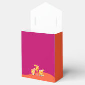 Roze & Oranje Zonsondergang Retro Bruidsmeisje Bedankdoosjes (Geopend)