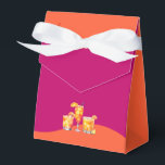 Roze & Oranje Zonsondergang Retro Bruidsmeisje Bedankdoosjes<br><div class="desc">Dit vrolijke,  kleurrijke retro ontwerp heeft een fel oranje & roze zonsondergang thema.</div>