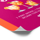 Roze & Oranje Zonsondergang Retro Spritz Bar Poster (Hoek)