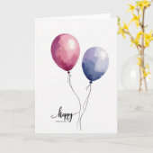 Roze Orb Verjaardagskaart Kaart (Gele Bloem)