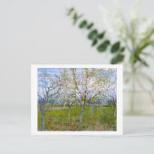 Roze Orchard (F555) Van Gogh Fine Art Briefkaart (Staand voorkant)