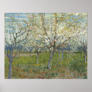 Roze Orchard van Vincent Van Gogh Poster