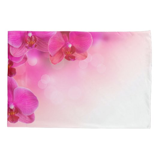 Roze Orchid Blooming Pillowcase set Kussensloop (Achterkant)