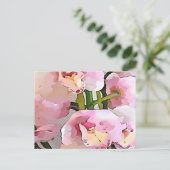Roze Orchid Briefkaart (Staand voorkant)