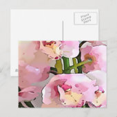 Roze Orchid Briefkaart (Voorkant / Achterkant)