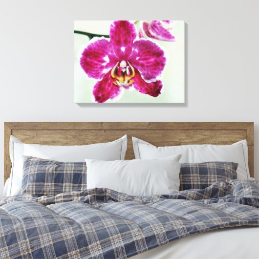Roze Orchid Canvas Afdruk (Insitu (Slaapkamer))