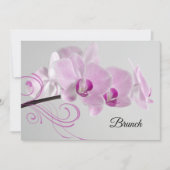 Roze Orchid Elegance Post Wedding Brunch Kaart (Voorkant)