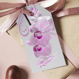 Roze Orchid Elegance Wedding Bedankt voor je favor Cadeaulabel