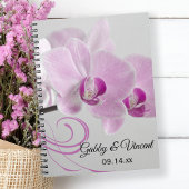 Roze Orchid Elegance Wedding Notitieboek