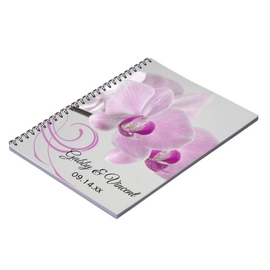 Roze Orchid Elegance Wedding Notitieboek (Linkerzijde)