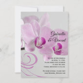 Roze Orchid Elegance Wedding Save the Date Kaart (Voorkant)