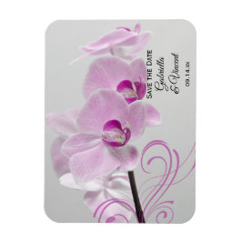 Roze Orchid Elegance Wedding Save the Date Magneet